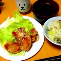 Snapdishの料理写真:鶏胸肉の塩だれステーキ|礼衣さん