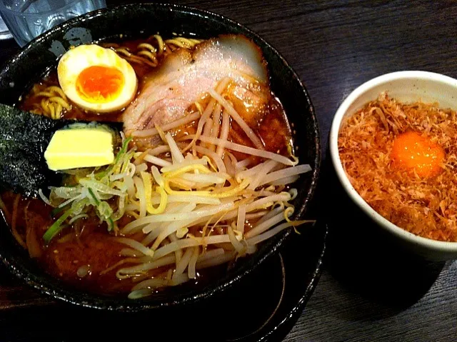 田ぶしの蔵入り味噌ラーメンと特製卵かけご飯、いただきまーす♪|ASuzukiさん