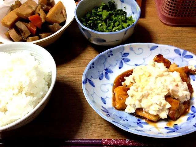 チキン南蛮。筑前煮。|白ご飯大好き専用ザク。さん