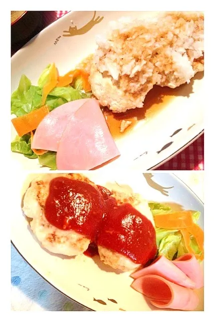 豆腐ハンバーグ♡チーズケチャとおろしポン酢|kysbooさん