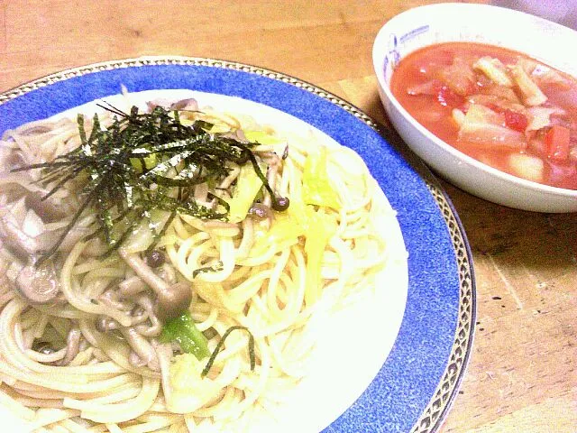 しめじとキャベツの和風パスタ|ちゃきさん