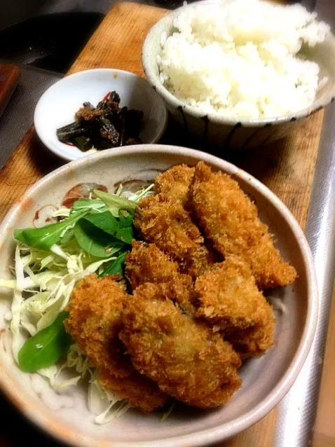 カキフライと御飯|炊かれたいオトコ おこん 小栁津さん