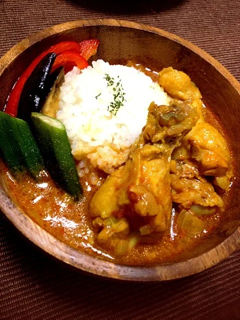 焼き野菜とチキンカレー|ニノさん