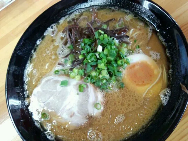 Snapdishの料理写真:新井商店の豚骨ラーメン（はりがね）|みじゅさん