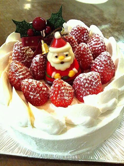 ｻﾝﾀｸﾛｰｽと苺のｸﾘｽﾏｽｹｰｷ☆|はるあやママさん