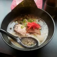 Snapdishの料理写真:A new ramen restaurant which names 一騎， a little bit salty but taste good!|sylviaさん