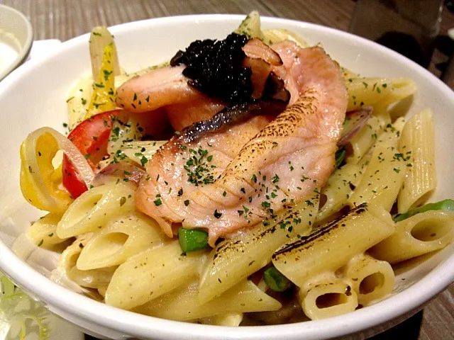 Cream smoked salmon,bacon with truffle @ Ms. Bubble|Larry Chuさん