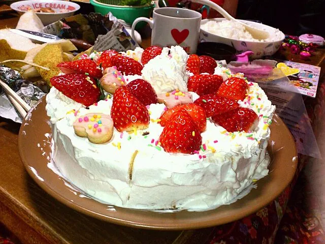 娘(5)が作ったクリスマスケーキ|幸一さん