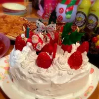 小5の娘作のクリスマスケーキ☆o(^▽^)o|みゆたんさん