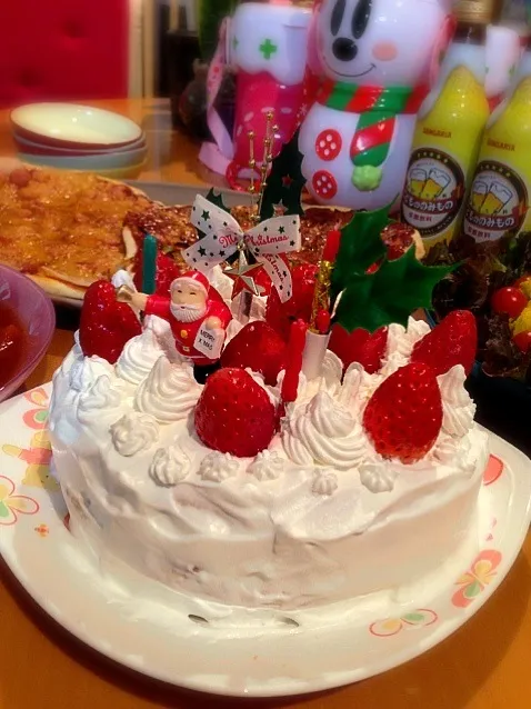 小5の娘作のクリスマスケーキ☆o(^▽^)o|みゆたんさん