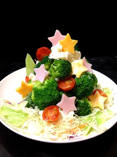 クリスマスツリー ブロッコリーとポテトサラダ ベジさん Snapdish スナップディッシュ Id Lqp5la