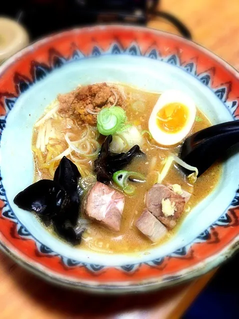 ラーメン横丁 弟子屈 味噌ラーメンハーフ|りさ〜ぬさん