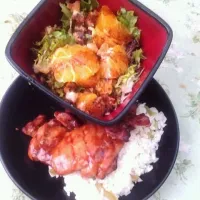 Teriyaki Chicken, Steamed Rice, Mixed Vegetables, Mixed Greens Salad w/ Orange Vinaigrette|Vin Vinさん