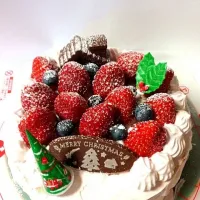 Snapdishの料理写真:イチゴたっぷりXmasケーキ♡|ひとみさん