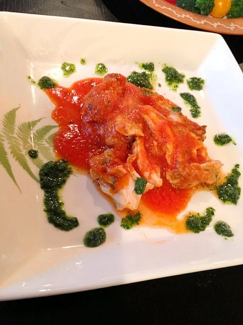 Roast chicken🍅Genoa & tomato sauce✨ローストチキン ジェノバ&トマトソース|🌈Ami🍻さん