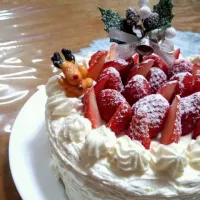 Snapdishの料理写真:Christmas cakeつくった♥|きりちゃんさん