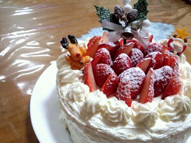 Snapdishの料理写真:Christmas cakeつくった♥|きりちゃんさん