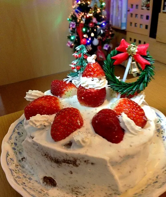 Snapdishの料理写真:デコレーションクリスマスケーキ|まりねさん