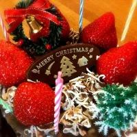 自分デコのチョコクリスマスケーキ|なごやんさん