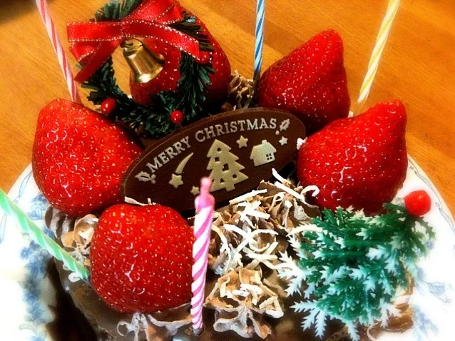 自分デコのチョコクリスマスケーキ|なごやんさん