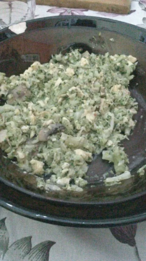 Snapdishの料理写真:Broccoli, egg and mushrooms with white sauce.|Valentinaさん