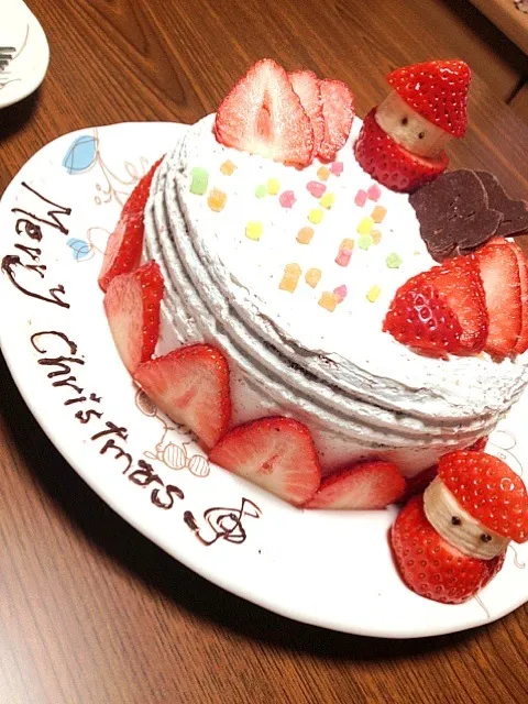 Snapdishの料理写真:クリスマスケーキ|くじだい  ちひろさん