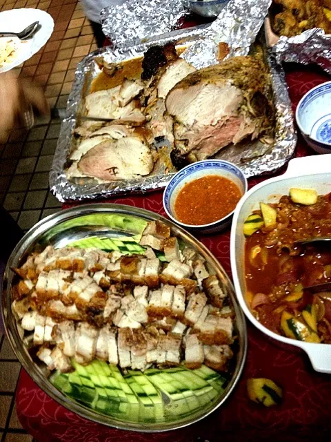 roasted pork + Xmas ham|Yvonne C.さん