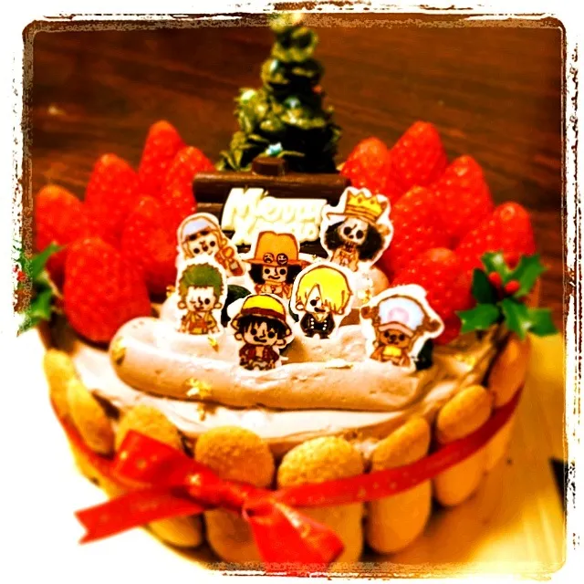 Snapdishの料理写真:X'mas ケーキ#ワンピース#デコレーションケーキ|りささん