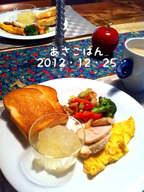 Snapdishの料理写真:朝ごはん2012・12・25|ローゼルさん