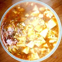 マーボー豆腐を作りました。量が多すぎたようです。σ(^_^;)|平田さん