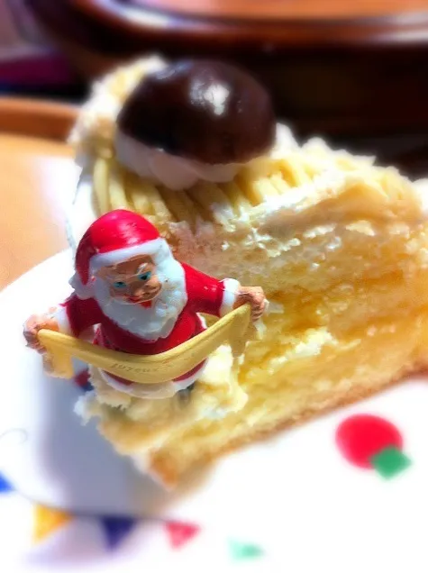 実家でクリスマスケーキ|もりえりさん