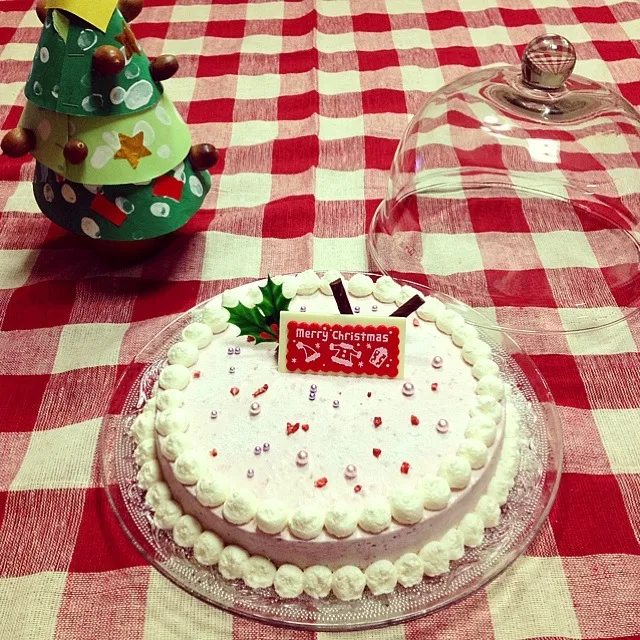 🎄フランボワーズムースケーキ🎂…と言いたいのですが…(笑)|kanapinさん