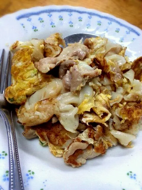 fried noodles with chicken and egg|hakubaraさん