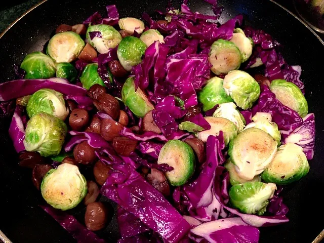 Brussels Sprouts with chestnuts  & lardons|michael nassarさん