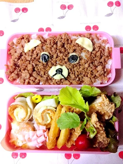 クマそぼろ弁当です。|hanayakさん