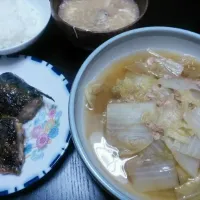 白菜の煮物・サバの味噌焼き・卵スープ|三和祐美子さん