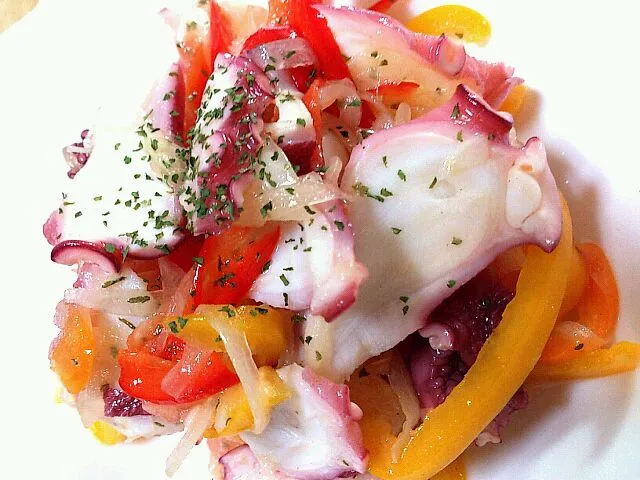 タコとパプリカのマリネ|千絵さん