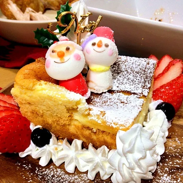 Snapdishの料理写真:チーズケーキ！クリスマスデコレーションPart2|石川 誠さん