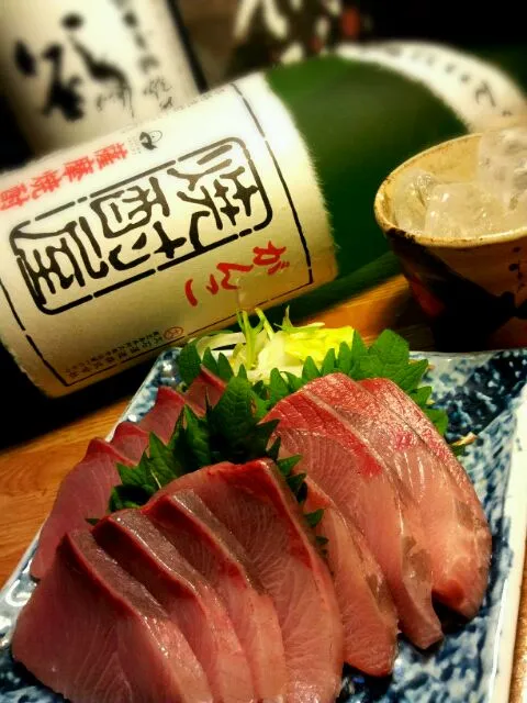 大分県産鰤の刺身×がんこ焼酎屋 がんこに黒|大地さん