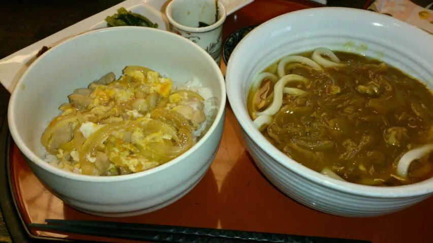 地鶏親子丼とカレーうどん|wkaoruさん