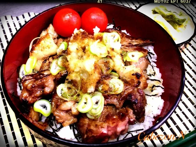 Snapdishの料理写真:今日の賄い  和風ステーキ丼|Cabezon.Nakamuraさん