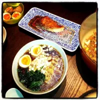 Snapdishの料理写真:鶏ガラスープでラーメン|maaさん