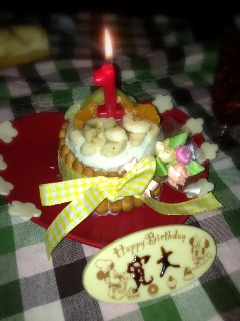 Snapdishの料理写真:一歳のお誕生日ケーキ|あさみさん