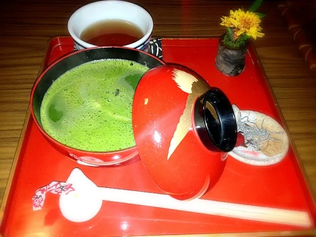 Snapdishの料理写真:抹茶ぜんざい(^o^)|yusukeさん