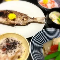 Snapdishの料理写真:息子のお食い初めにあわせた夜ご飯|まゆぽんさん