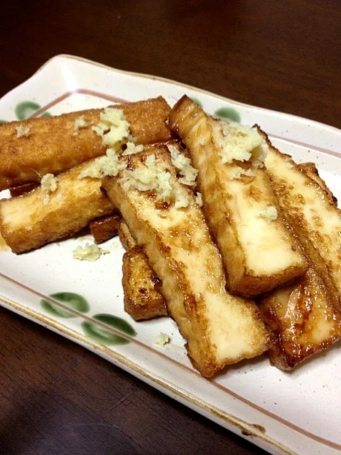 Snapdishの料理写真:厚揚げの照り焼きステーキ|ながのかおりさん