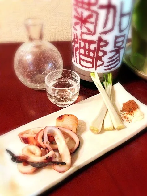 Delicious garnishes🍶銀座京久の粕漬け いかとほたて|🌈Ami🍻さん