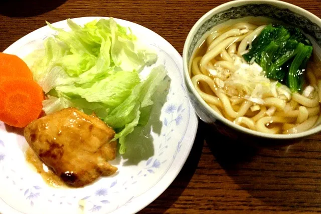 鮪のバターソテー、うどん|AYAKAさん