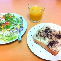 Snapdishの料理写真:バナナトースト|山口 愛海さん