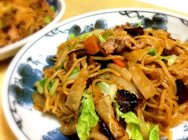 白菜と佃煮椎茸の焼きそば|こぺ こぺちさん